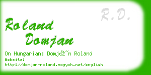 roland domjan business card